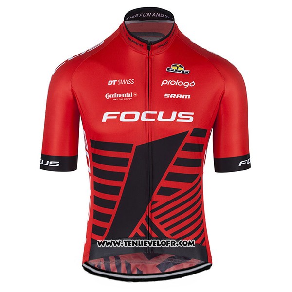 2017 Maillot Ciclismo Focus XC Rouge Manches Courtes et Cuissard